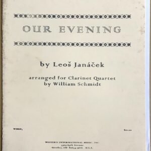 ヤナーチェク われらの夕べ (クラリネット四重奏) 輸入楽譜 Janacek Our Evening 洋書