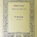 フォーレ 舟歌 第2番 ト長調 Op.41 (ピアノ・ソロ) 輸入楽譜 FAURE Barcarolle No.2 Op.41 洋書
