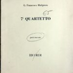 ジャン・フランチェスコ・マリピエロ 弦楽四重奏曲第7番 輸入楽譜 Francesco Malipiero Quartetto 2バイオリン ビオラ チェロ 洋書
