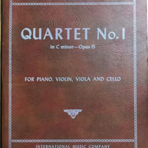 フォーレ ピアノ四重奏曲 第1番 ハ短調 Op. 15 (ピアノバイオリンビオラチェロ) 輸入楽譜 Faure Quartet No.1 in C minor Op.15 洋書