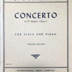 シュターミッツ ヴィオラ協奏曲 ニ長調 Op. 1 (ヴィオラとピアノ) 輸入楽譜 Stamitz Concerto in D major Op.1 for Viola and Piano 洋書