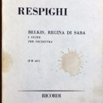 レスピーギ シバの女王ベルキス (スタディ・スコア) 輸入楽譜 Respighi Belkis Regina di Saba 洋書