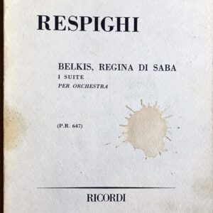 レスピーギ シバの女王ベルキス (スタディ・スコア) 輸入楽譜 Respighi Belkis Regina di Saba 洋書
