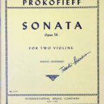 プロコフィエフ 2つのヴァイオリンのソナタ op.56 (ヴァイオリン二重奏) 輸入楽譜 Prokofieff Sonata Op.56 洋書