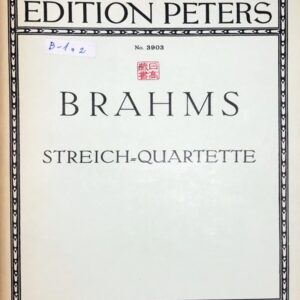 ブラームス 弦楽四重奏曲 全集 Op.5167 (パート譜セット) 輸入楽譜 Brahms Streich=Quartette 洋書