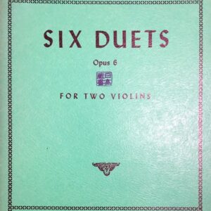 ブルーニ 6つの二重奏曲 Op.6 (2台のヴァイオリン パート譜セット) 輸入楽譜 BRUNI 6 Duetti Op.6 洋書