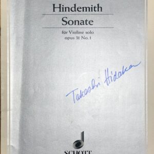 ヒンデミット 無伴奏バイオリン・ソナタ Op.31/1 (ヴァイオリン・ソロ) 輸入楽譜 HINDEMITH Sonate Op.31/1 洋書
