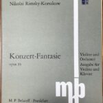 リムスキー=コルサコフ ロシアの主題による協奏的幻想曲 Op.33 (バイオリン+ピアノ) 輸入楽譜 RIMSKY-KORSAKOFF Konzert-Fantasie Op.33