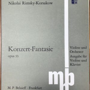 リムスキー=コルサコフ ロシアの主題による協奏的幻想曲 Op.33 (バイオリン+ピアノ) 輸入楽譜 RIMSKY-KORSAKOFF Konzert-Fantasie Op.33