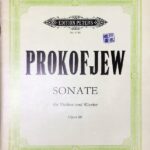 プロコフィエフ ヴァイオリン・ソナタ 第1番 Op.80 (ヴァイオリン+ピアノ) 輸入楽譜 Prokofieff Sonata No.1 Op.80 洋書