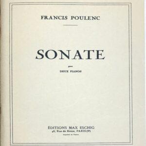 プーランク 2台のピアノのためのソナタ (2台ピアノ) 輸入楽譜 Poulenc Sonate pour Deux Pianos 洋書