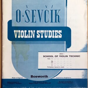 シェフチーク(セヴシック) バイオリン技巧教本 Op.1 パート 2 (ヴァイオリン・ソロ) 輸入楽譜 Sevcik Violin Studies 洋書