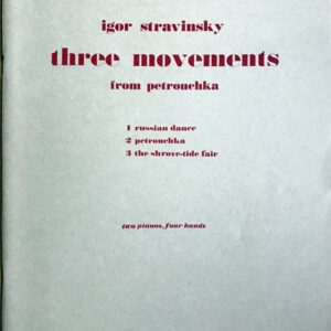 ストラヴィンスキー ペトルーシュカからの3楽章 (2台ピアノ) 輸入楽譜 STRAVINSKY Three Movements from ‘P?trouchka’ 洋書