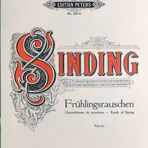 ジンディング(シンディング) 春のさざめき Op.32/3 (ピアノ・ソロ) 輸入楽譜 SINDING Rustle of Spring Op.32/3 洋書