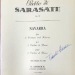 サラサーテ ナヴァラ Op.33 (2ヴァイオリン＋ピアノ) 輸入楽譜 Sarasate Navarra for 2 violins & piano 洋書