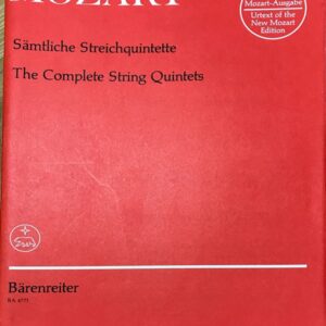モーツァルト 弦楽五重奏曲全集: KV 174 515-516 406 593 614 (パート譜セット) 輸入楽譜 MOZART Streich-Quintette/Ed.Hess & Schmid