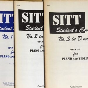 ジット 学生協奏曲 第1-3番 作品104108110 (ヴァイオリン＋ピアノ) 輸入楽譜 Sitt Student’s Concertina No.1-3 洋書