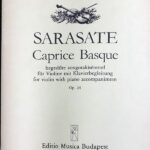 サラサーテ バスク奇想曲 Op.24 (ヴァイオリン＋ピアノ) 輸入楽譜 Sarasate Caprice Basque Op.24 洋書
