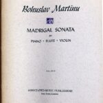 マルティヌー マドリガル・ソナタ (フルート＋ヴァイオリン＋ピアノ) 輸入楽譜 Martinu Madrigal Sonata 洋書