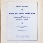 ミヨー リスボンのための音楽 (スタディ・スコア) 輸入楽譜 MILHAUD Musique pour Lisbonne 洋書