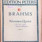 ブラームス クラリネット五重奏曲 ロ短調 Op.115 (パート譜セット) 輸入楽譜 BRAHMS Klarinetten=Quintett h moll Op.115 洋書