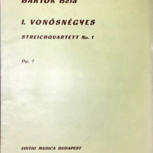 バルトーク 弦楽四重奏曲 第1番 作品7 (パート譜セット) 輸入楽譜 Bartok STRING QUARTET NO.1 OP.7 洋書