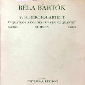 バルトーク 弦楽四重奏曲 第5番 (パート譜セット) 輸入楽譜 BARTOK String Quartet No.5 洋書
