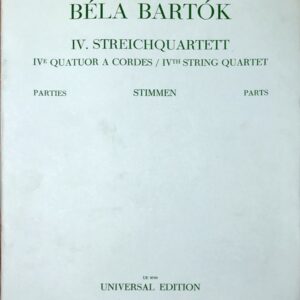 バルトーク 弦楽四重奏曲 第4番 (パート譜セット) 輸入楽譜 BARTOK String Quartet No.4 洋書