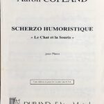 コープランド ユーモラスなスケルツオォ「ねことねずみ」 (ピアノ・ソロ) 輸入楽譜 COPLAND Scherzo Humoristique Le Chat et la Souris