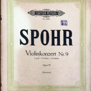 シュポーア バイオリン協奏曲 第9番 ニ短調 Op.55 (ヴァイオリン＋ピアノ) 輸入楽譜 SPOHR Konzert Nr.9 Op.55 洋書