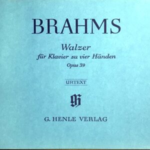 ブラームス ワルツ Op.39 (ピアノ連弾 1台ピアノ4手) 輸入楽譜 BRAHMS Walzer Op.39 洋書