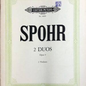 シュポーア 2つの二重奏曲 Op.9 (ヴァイオリン二重奏 パート譜セット) 輸入楽譜 SPOHR 2 Duette Op.9/Ed. Herrmann 洋書