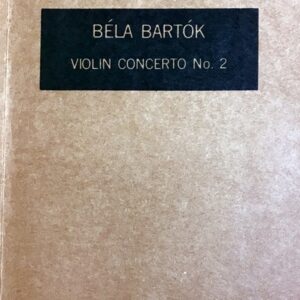 バルトーク ヴァイオリン協奏曲 第2番 (ポケットスコア) 輸入楽譜 BARTOK Violin Concerto No.2 洋書