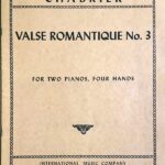 シャブリエ ロマンティックなワルツ 第3番 (2台ピアノ) 輸入楽譜 Chabrier Valse Romantique No.3 洋書