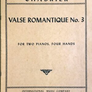 シャブリエ ロマンティックなワルツ 第3番 (2台ピアノ) 輸入楽譜 Chabrier Valse Romantique No.3 洋書
