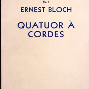 ブロッホ 弦楽四重奏曲 第1番 (スタディ・スコア) 輸入楽譜 Bloch Quatuor a Cordes 洋書