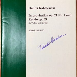 カバレフスキー Improvisation op. 21No.1 Rondo op. 69 (バイオリンとピアノ) 輸入楽譜 Kabalevsky 洋書