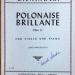 ヴィエニャフスキ 華麗なるポロネーズ 第2番 Op.21 フランチェスカッティ編 (バイオリンピアノ) 輸入楽譜 Wieniawski Polonaise Brillante