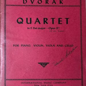 ドヴォルザーク ピアノ四重奏曲 第2番 変ホ長調 Op.87 (ヴァイオリンヴィオラチェロピアノ) 輸入楽譜 Dvorak Piano Quartet No.2 洋書