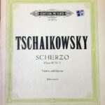 チャイコフスキー 「懐かしい土地の思い出」より スケルツォ Op.42-2 (バイオリンとピアノ) 輸入楽譜 TCHAIKOVSKY Scherzo Op.42 No.2 洋書