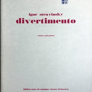 ストラヴィンスキー ディヴェルティメント (ヴァイオリンとピアノ) 輸入楽譜 Stravinsky Divertimento 洋書