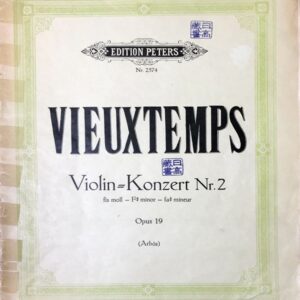 ヴュータン バイオリン協奏曲 第2番 嬰ヘ短調 Op.19 (バイオリンとピアノ) 輸入楽譜 Vieuxtemps Violinkonzert No.2 fis-moll 洋書
