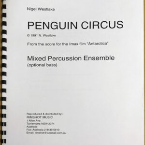 ナイジェル・ウェストレイク ペンギン・サーカス (スコア＋パート譜) 輸入楽譜 Nigel Westlake Penguin Circus Percussion Ensemble 洋書