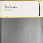 アルフレッド・ウール ディヴェルティメント（クラリネット4重奏 パート譜＋スコア) 輸入楽譜 Alfred Uhl Divertimento 洋書