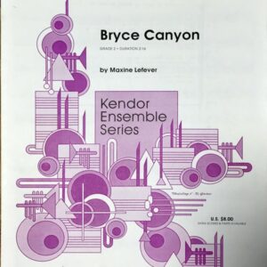 マキシン・レフィーバー ブライス・キャニオン (打楽器五重奏スコア＋パート譜) 輸入楽譜 Maxine Lefever Bryce Canyon 洋書