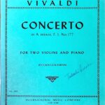 ヴィヴァルディ 2本のバイオリンのための協奏曲 イ短調 (2本のバイオリンとピアノ) 輸入楽譜 Vivaldi Concert in A minor 洋書