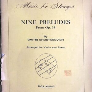ショスタコーヴィチ 24の前奏曲 作品34 (ヴァイオリン+ピアノ) 輸入楽譜 Shostakovich 24 Preludes Op. 34 洋書