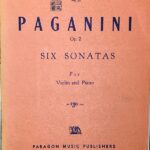 パガニーニ ６つのソナタ 作品２ (ヴァイオリン+ピアノ) 輸入楽譜 Paganini six sonatas Op.2 洋書