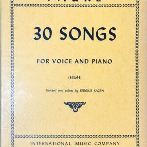 フォーレ 歌曲集 高声用（仏語） (ヴォーカル+ピアノ) 輸入楽譜 Faure 30 Songs 声楽 洋書