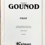 グノー 歌劇「ファウスト」 (英語・仏語) (ヴォーカル・スコア) 輸入楽譜 Gounod Faust オペラ 声楽 洋書